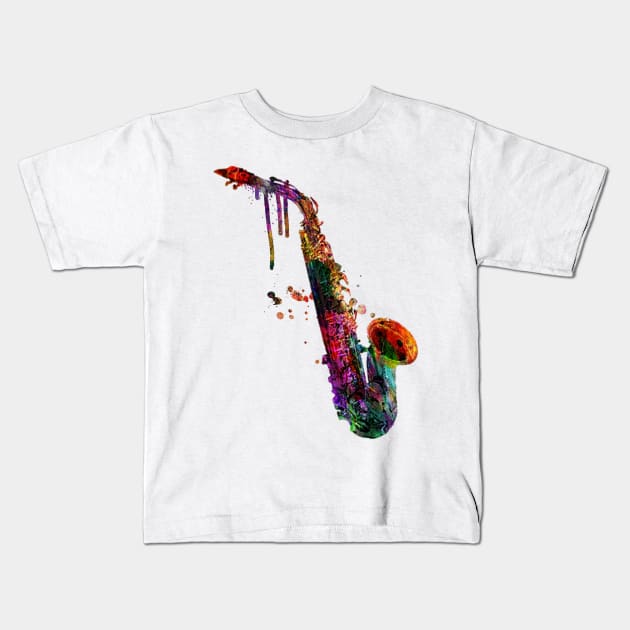 saxophone Kids T-Shirt by MARK ASHKENAZI